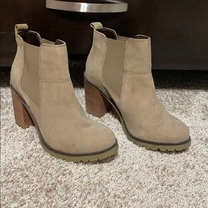Beige booties